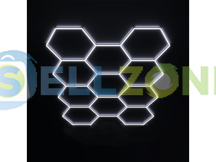 11 x Εξαγωνικά Πάνελ, Φωτισμός LED σε σχήμα κηρήθρας για Σπίτι, Γκαράζ και Εργαστήριο – DUa655